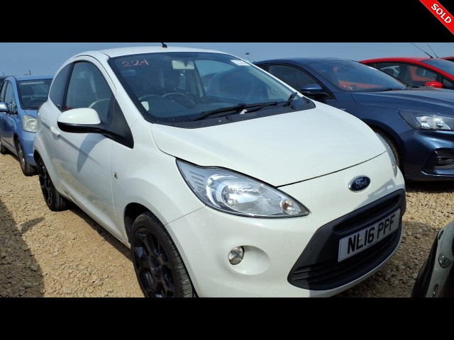 BUY FORD KA ZETEC WHITE EDITION 2016 ZETEC WHITE EDITION, Newark Motor Auctions