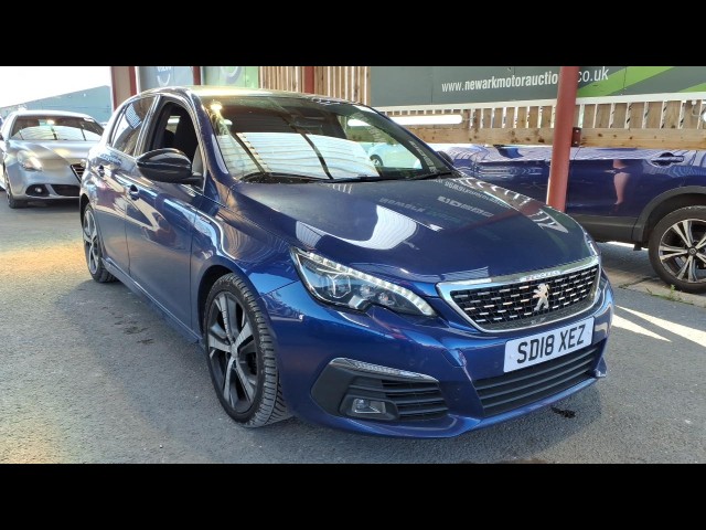BUY PEUGEOT 308 GT LINE HDI BLUE S/S 2018 BLUE HDI S/S GT LINE, Newark Motor Auctions